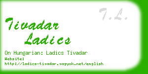 tivadar ladics business card